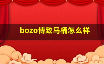 bozo博致马桶怎么样