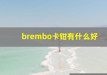 brembo卡钳有什么好