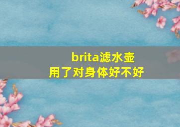 brita滤水壶用了对身体好不好