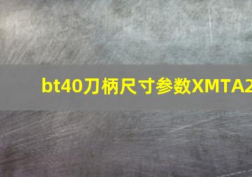 bt40刀柄尺寸参数XMTA2