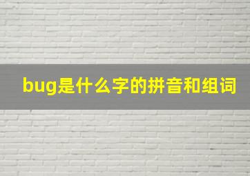 bug是什么字的拼音和组词