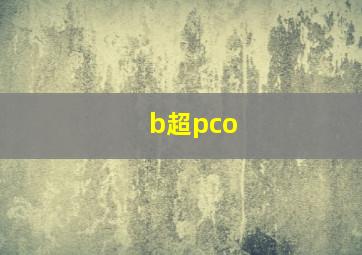 b超pco