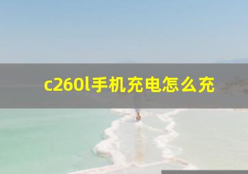 c260l手机充电怎么充