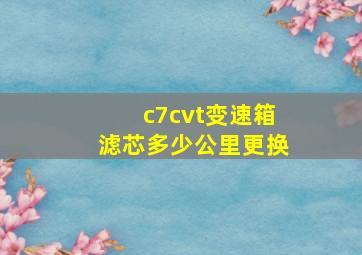 c7cvt变速箱滤芯多少公里更换