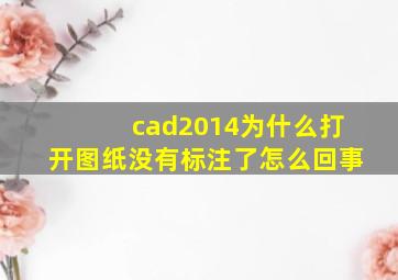 cad2014为什么打开图纸没有标注了怎么回事