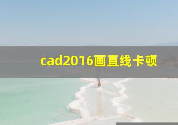 cad2016画直线卡顿