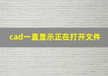 cad一直显示正在打开文件