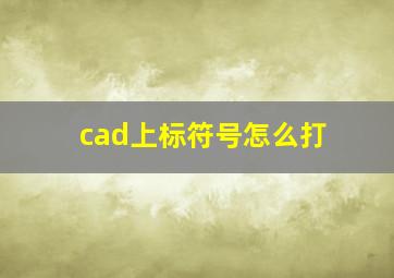 cad上标符号怎么打