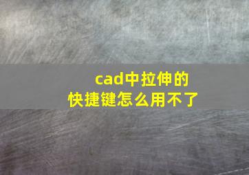 cad中拉伸的快捷键怎么用不了