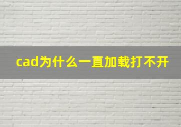 cad为什么一直加载打不开