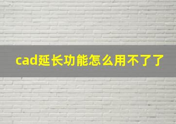 cad延长功能怎么用不了了