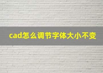 cad怎么调节字体大小不变