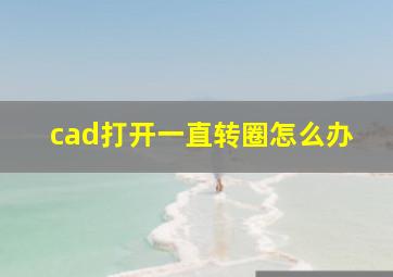 cad打开一直转圈怎么办