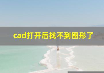 cad打开后找不到图形了