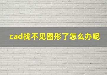 cad找不见图形了怎么办呢