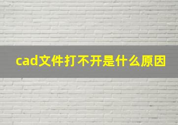 cad文件打不开是什么原因