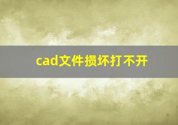 cad文件损坏打不开