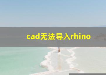 cad无法导入rhino