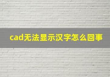 cad无法显示汉字怎么回事