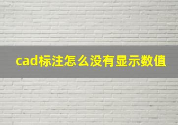 cad标注怎么没有显示数值