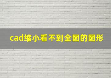 cad缩小看不到全图的图形