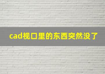 cad视口里的东西突然没了