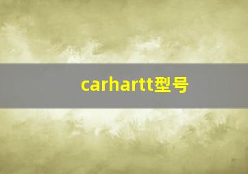 carhartt型号