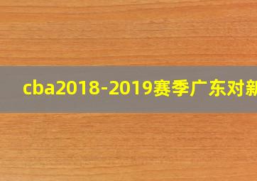 cba2018-2019赛季广东对新疆