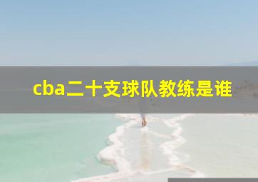 cba二十支球队教练是谁