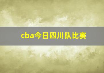 cba今日四川队比赛