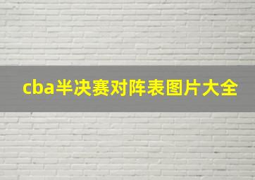 cba半决赛对阵表图片大全