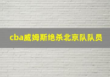 cba威姆斯绝杀北京队队员