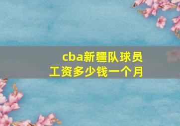 cba新疆队球员工资多少钱一个月