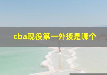 cba现役第一外援是哪个