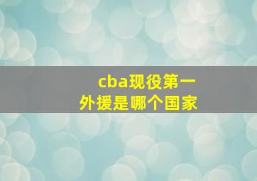 cba现役第一外援是哪个国家