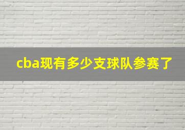 cba现有多少支球队参赛了