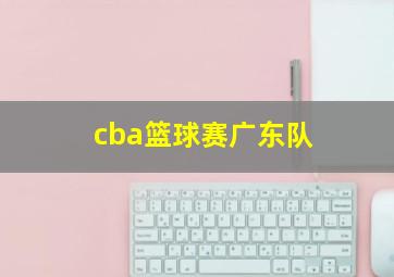 cba篮球赛广东队