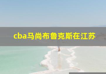 cba马尚布鲁克斯在江苏