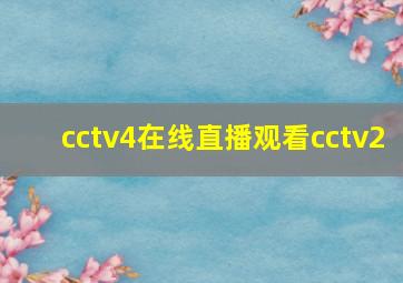 cctv4在线直播观看cctv2