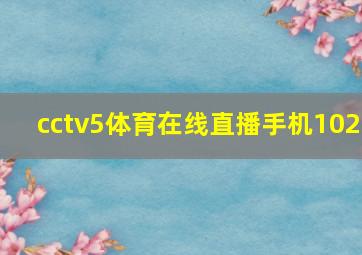 cctv5体育在线直播手机102