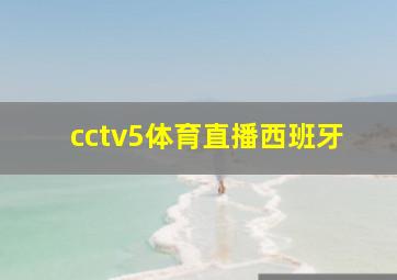 cctv5体育直播西班牙