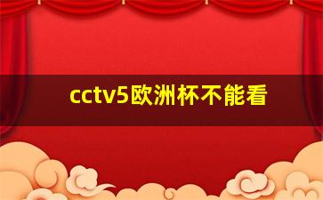 cctv5欧洲杯不能看