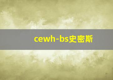 cewh-bs史密斯