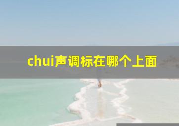 chui声调标在哪个上面