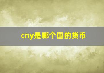 cny是哪个国的货币