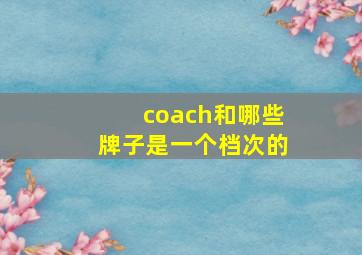 coach和哪些牌子是一个档次的