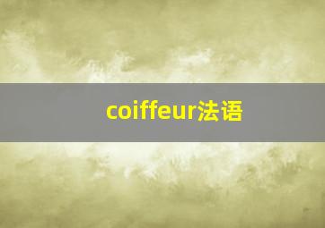 coiffeur法语