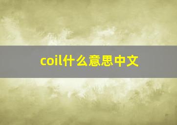 coil什么意思中文