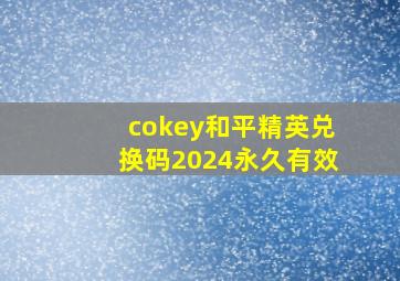 cokey和平精英兑换码2024永久有效