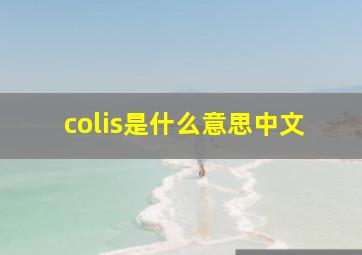 colis是什么意思中文